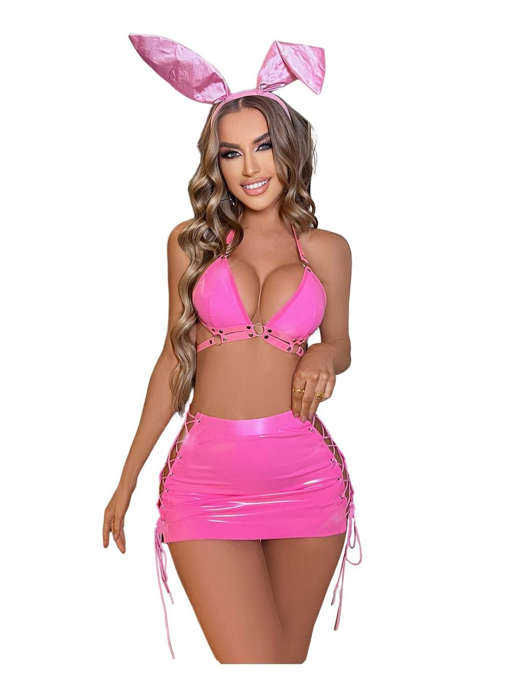 9841 3 Pieces Sailor Costume Cosplay Striped Crop Top with Shorts Lingerie